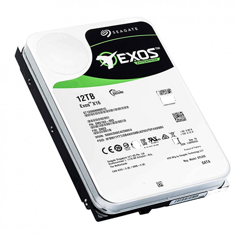 12TB Μεταχειρισμένος Σκληρός Δίσκος - Used HDD Seagate Exos X16 SATA3 3.5"